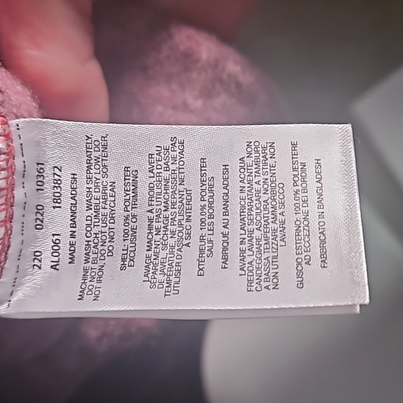 Columbia Extra-Thick Red a d Purple Cowl-Neck Sweatshirt Sz L - Picture 4 of 7